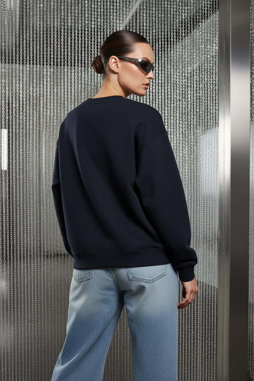 Oversized Blue Hoodie for Men & Women | Streetwear Unisex Sweatshirt